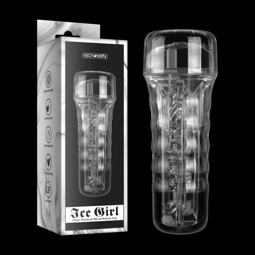Ice Girl Clear Textured Masturbation Cup