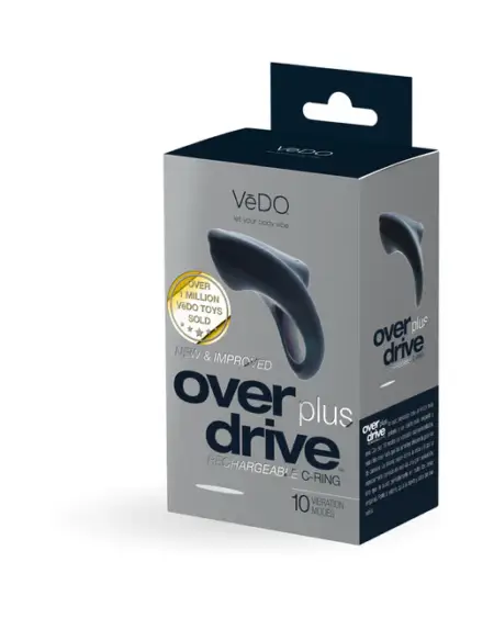 VeDO Overdrive+ Rechargeable Vibrating Ring - Just Black
