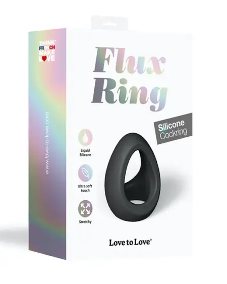 Love to Love Flux Ring Silicone Cockring Noir