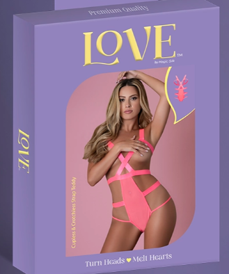 Love Mesh Cupless & Crotchless Strappy Teddy
